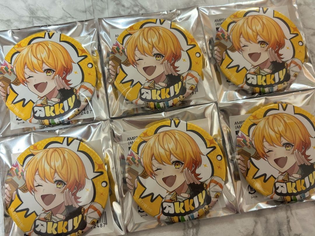 あっきぃくん レインボーロード中77% 等身缶バッジ