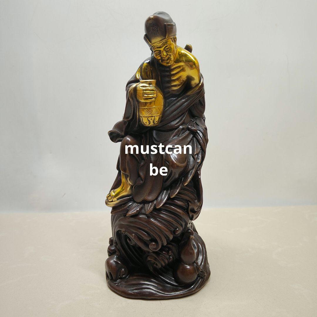 銅制 仏像 活仏済公道済仏像 鎮宅 辟邪 開運 工芸品 置物