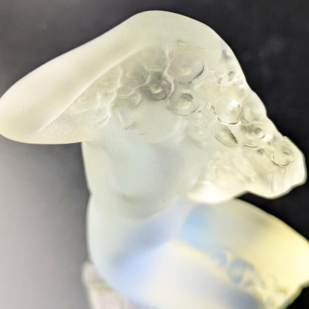 【箱付き極美品】ラリック フロレアル オパルセント ガラス 幻想的な青 裸婦