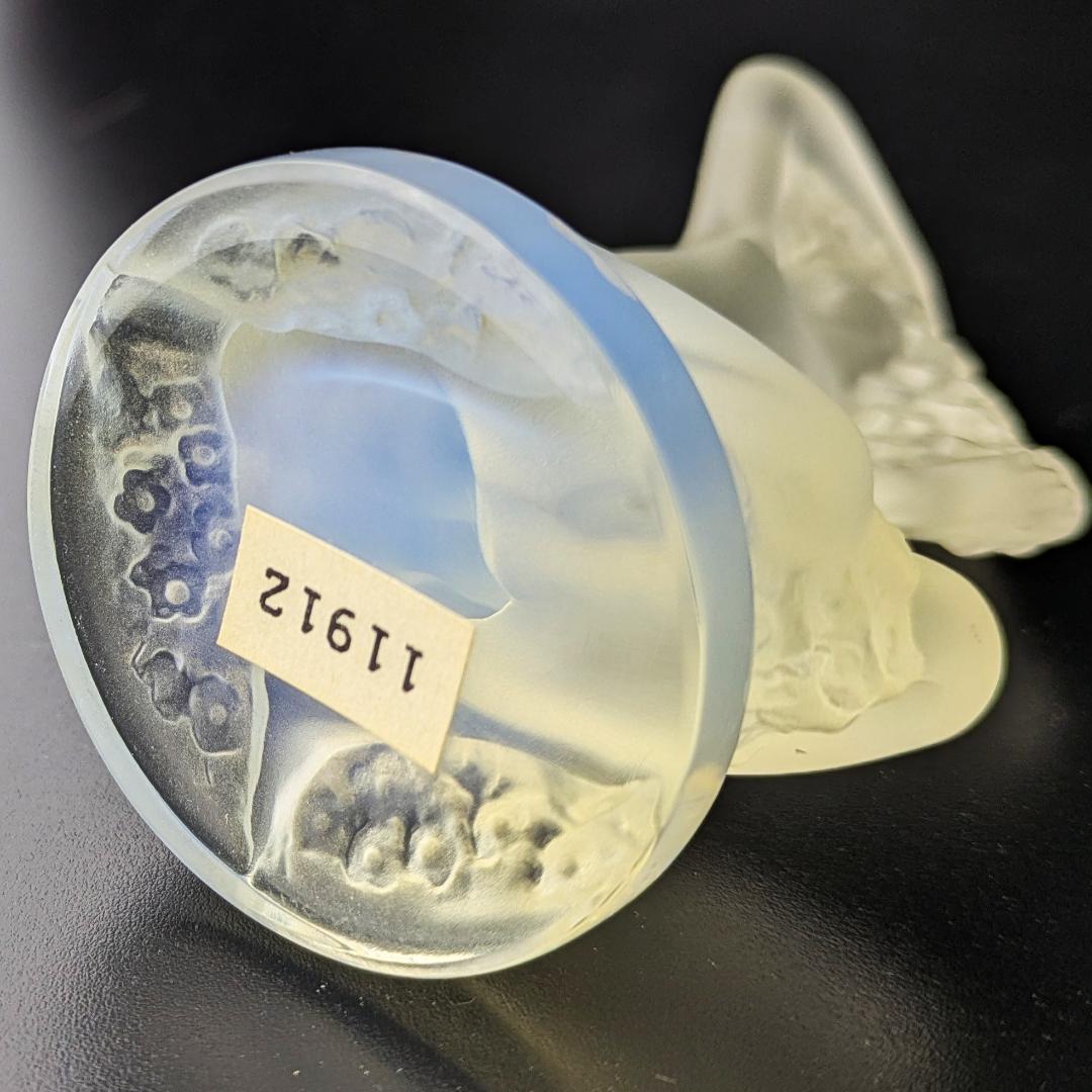 【箱付き極美品】ラリック フロレアル オパルセント ガラス 幻想的な青 裸婦