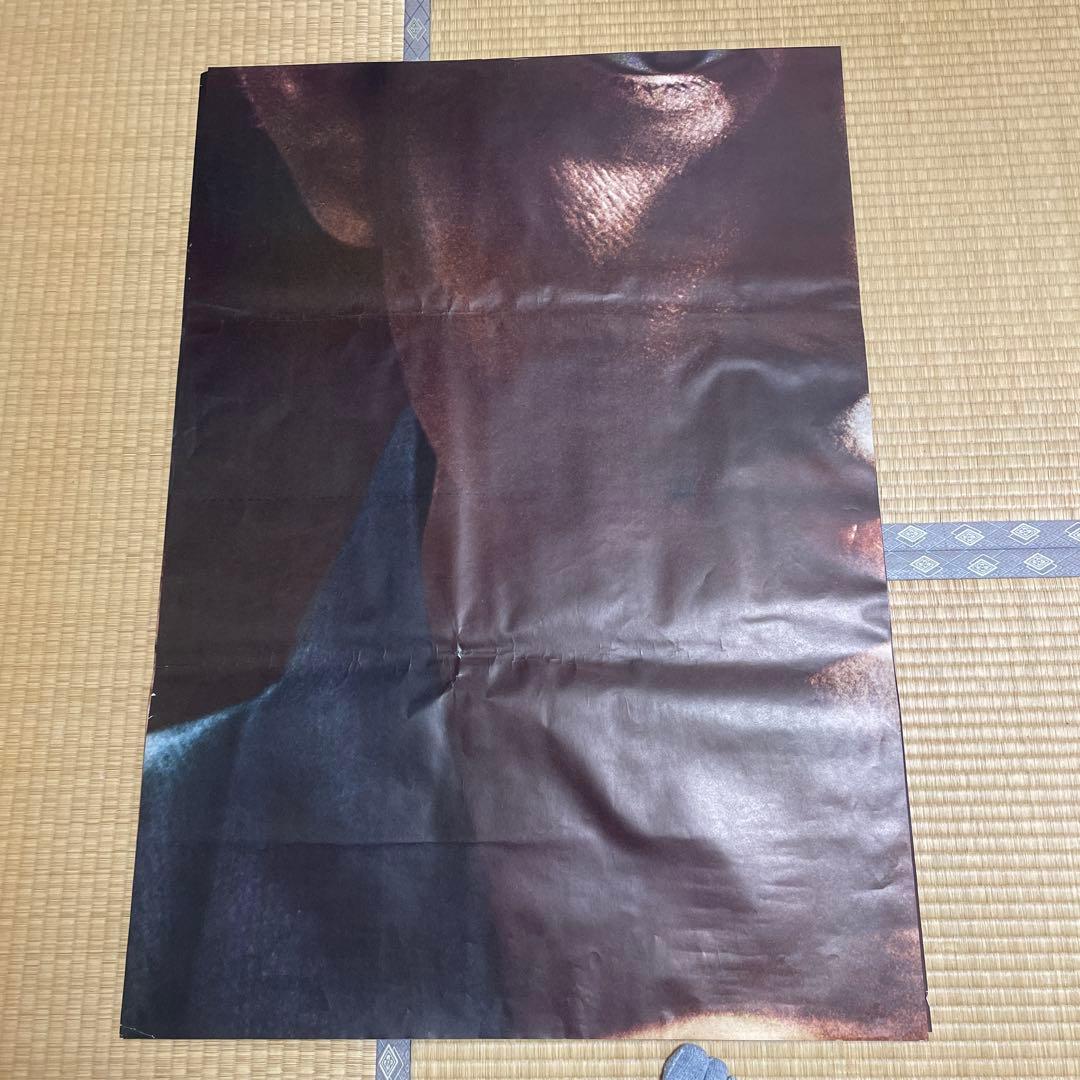 高倉健さん9万→7万B1ポスター4枚（特大顔アップ）傷み、破れ・補修若干有ります