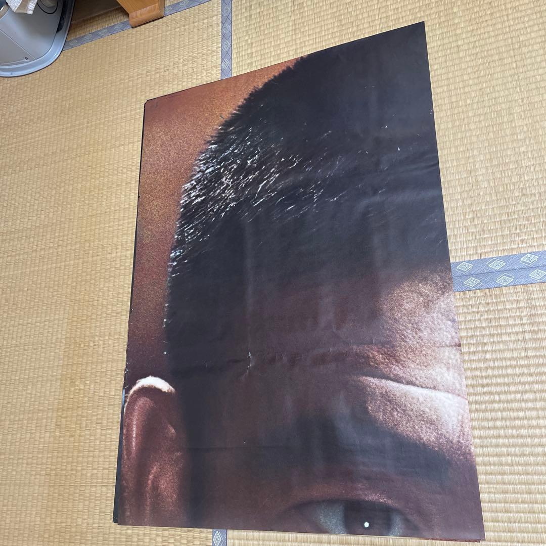 高倉健さん9万→7万B1ポスター4枚（特大顔アップ）傷み、破れ・補修若干有ります