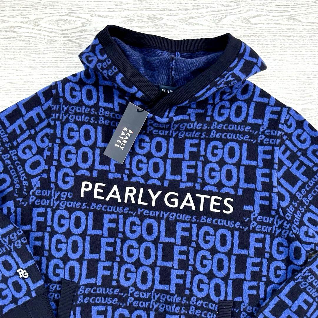 PEARLY GATES カシミヤブレンド ジャガード ニットパーカー サイズ6