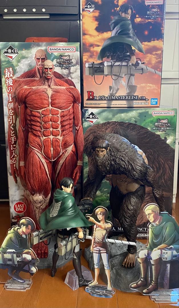 キ*チ様 進撃の巨人 一番くじ　 A賞 B賞 ラストワン賞 アクリルスタンド3点