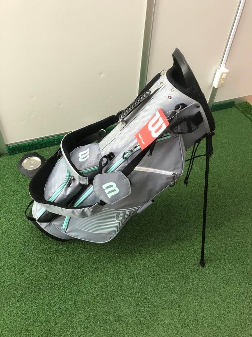 Wilson グレー キャディバッグ スタンド付き