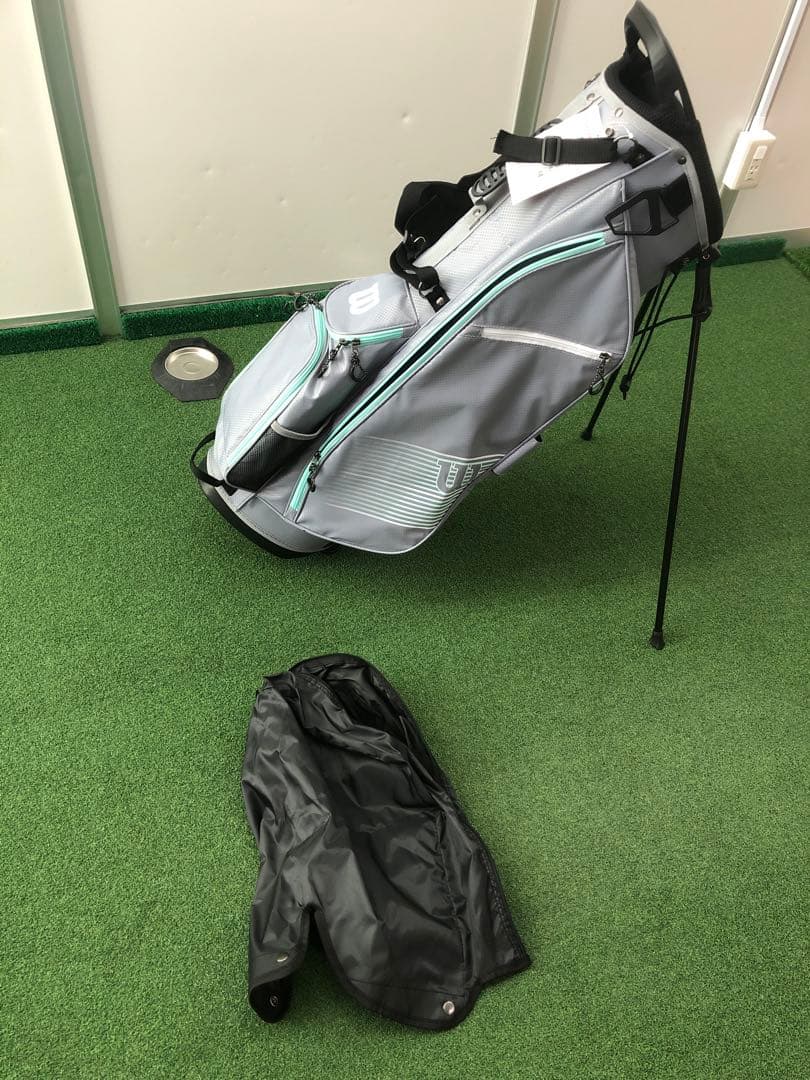 Wilson グレー キャディバッグ スタンド付き