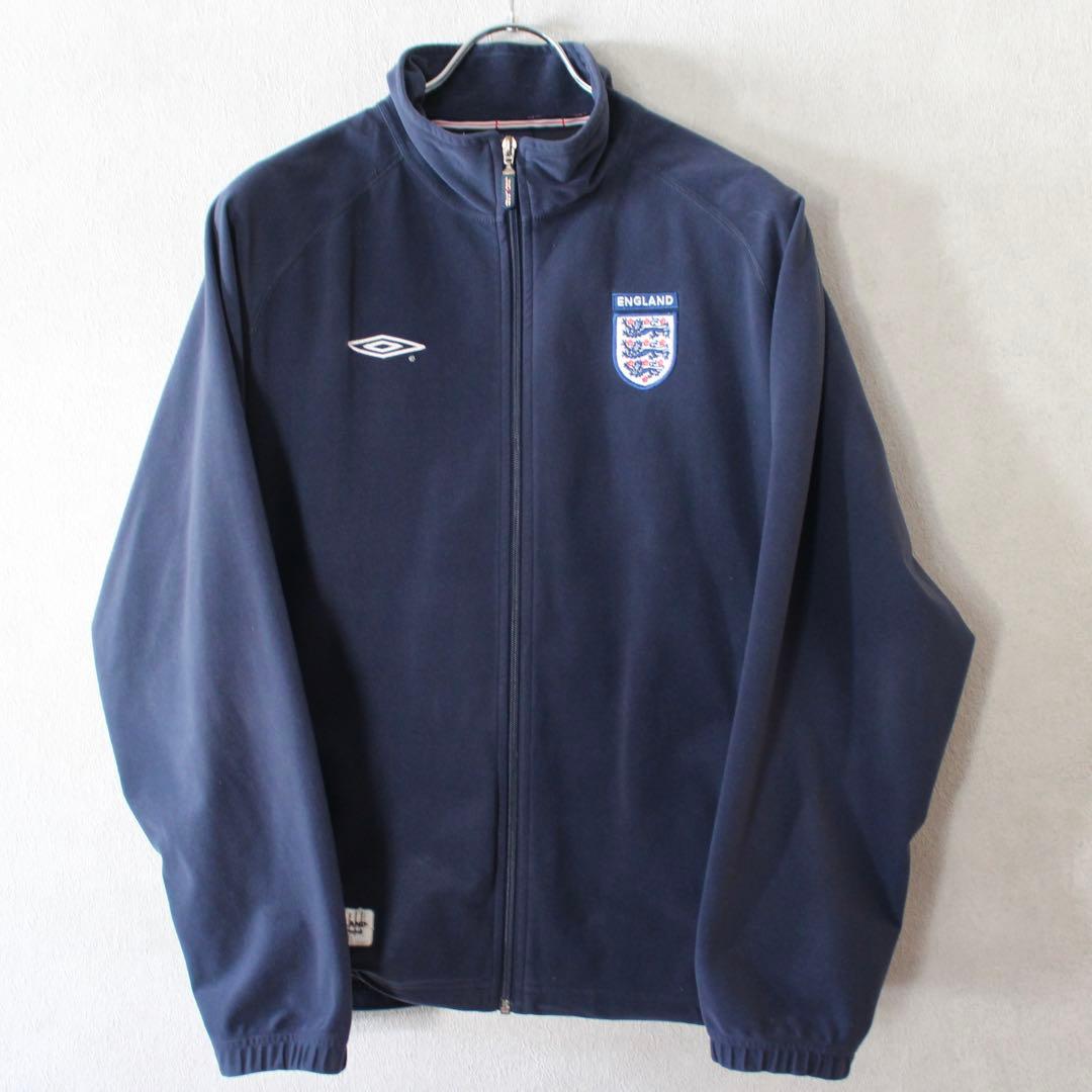 UMBRO アンブロ イングランド代表 トラックジャケット 紺 刺繍ロゴ 00s