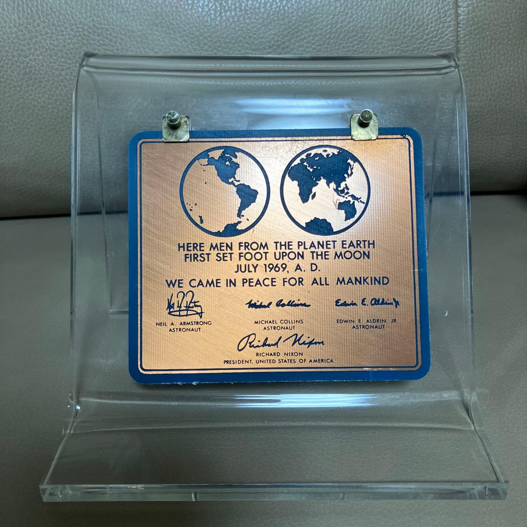 月面着陸記念ブロンズプレート 1969年　アポロ11号　イーグル　銘板