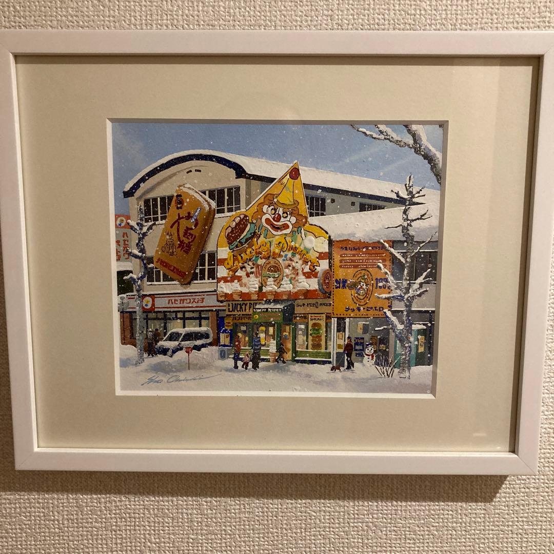 函館　金森　倉庫群　風景画