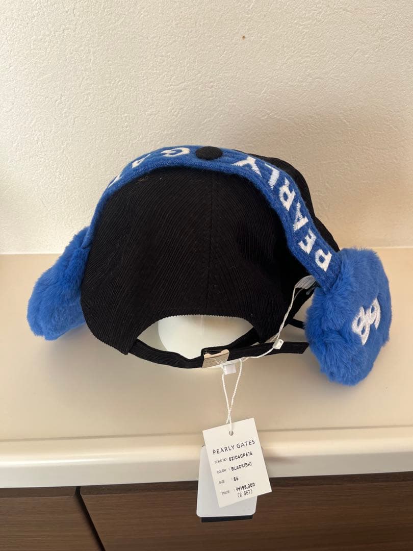 【新品未使用】PEARLY GATESコーデュロイキャップ 耳あて付き