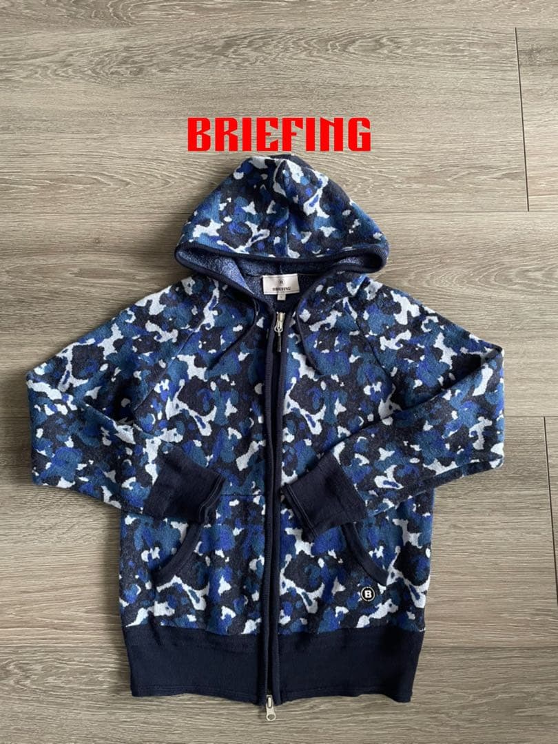 BRIEFING ブリーフィング　ニットパーカー　カモフラ柄　レディースL