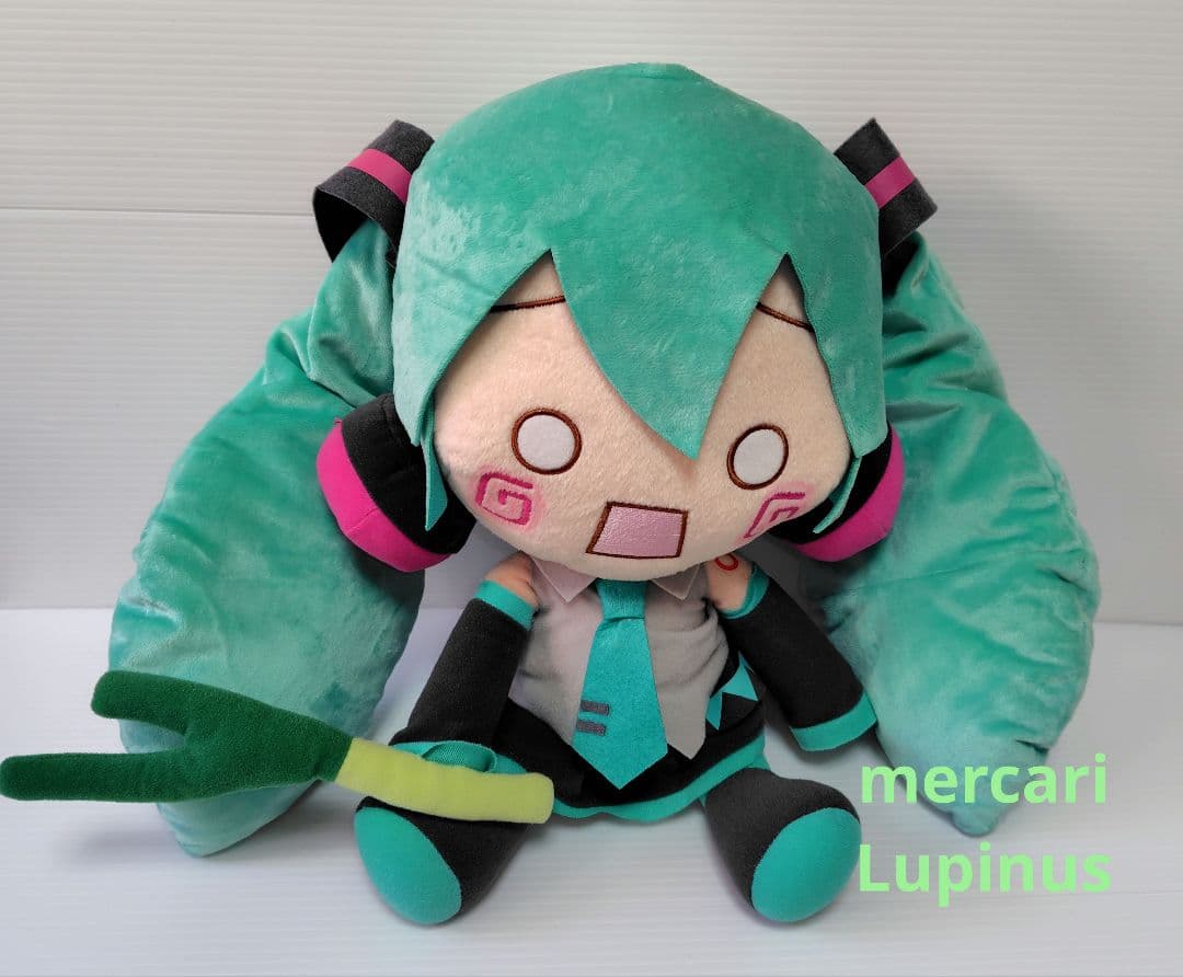 SEGA 初音ミク メガジャンボぬいぐるみ 　はちゅねミク　タグ付き