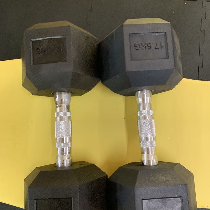 ラバーヘックス  ダンベル 12.5kg 〜20kg  ４セット