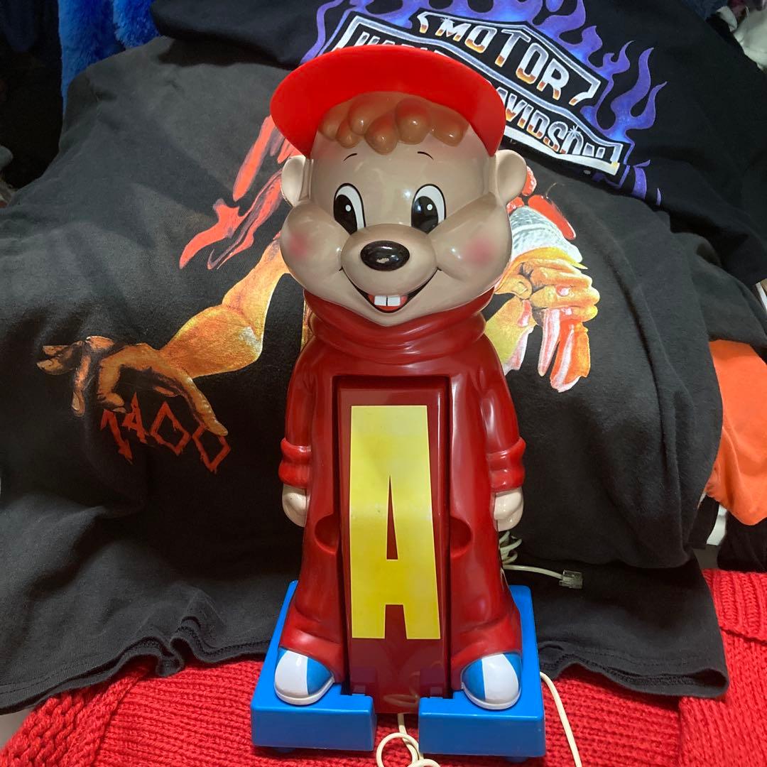 アルビン&チップマンクス　ビンテージ　アメトイ　電話機　フィギュア