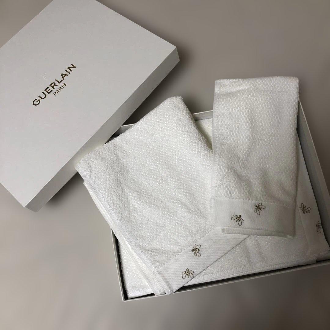 GUERLAIN ゲラン ホワイトタオルセット 3点　ギフトボックス付き