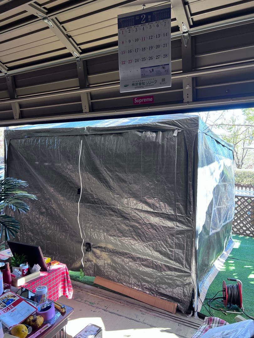 訳あり値引！3m×3m大きなテントハウス組立式2ヶ月使用譲ります。