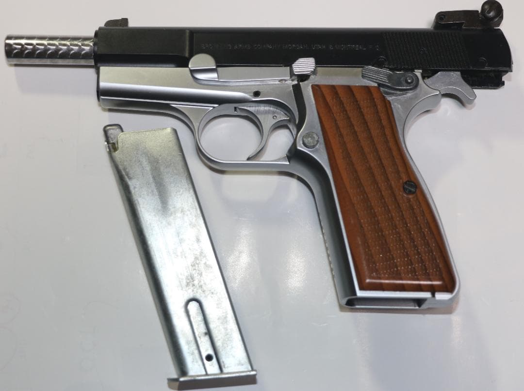 JAC製ABS樹脂ガスガン 　ブローニングＨＰハーフシルバー　ASGK合法品