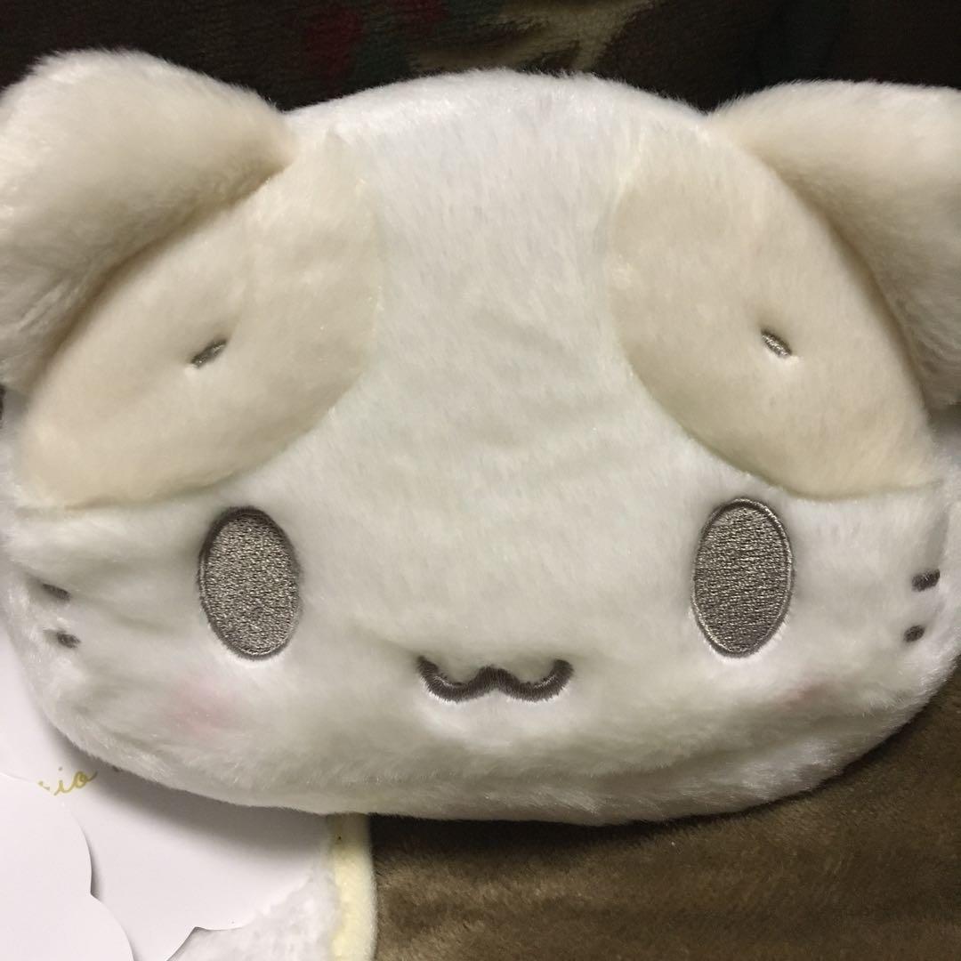 マシュマロみたいなふわふわにゃんこ　ぬいぐるみ　マスコット　ポーチ　３点