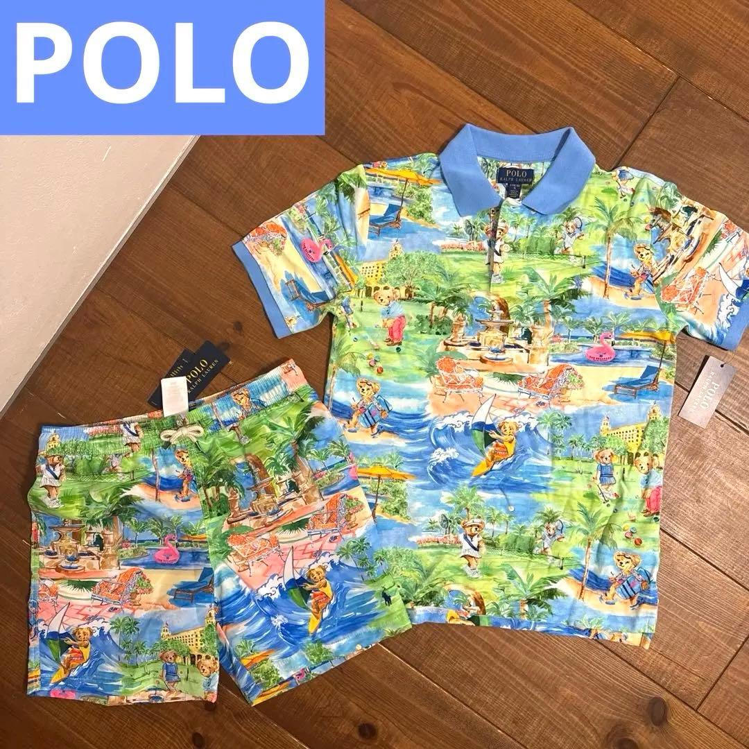 ポロ　ラルフローレン　L 14-16 G ポロベア　ポロシャツ　ショートパンツ