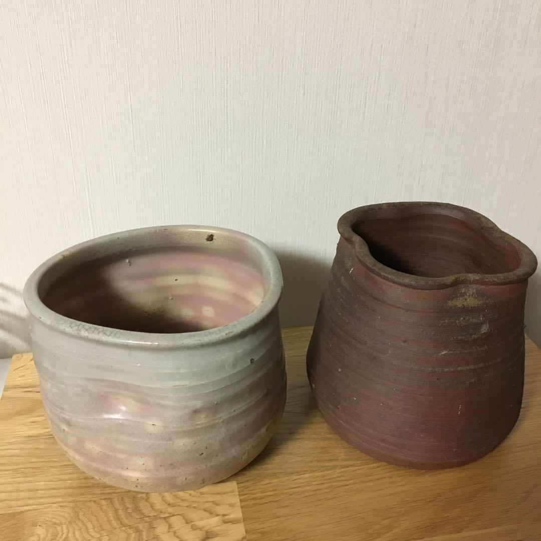 備前焼　萩焼　茶道具　建水