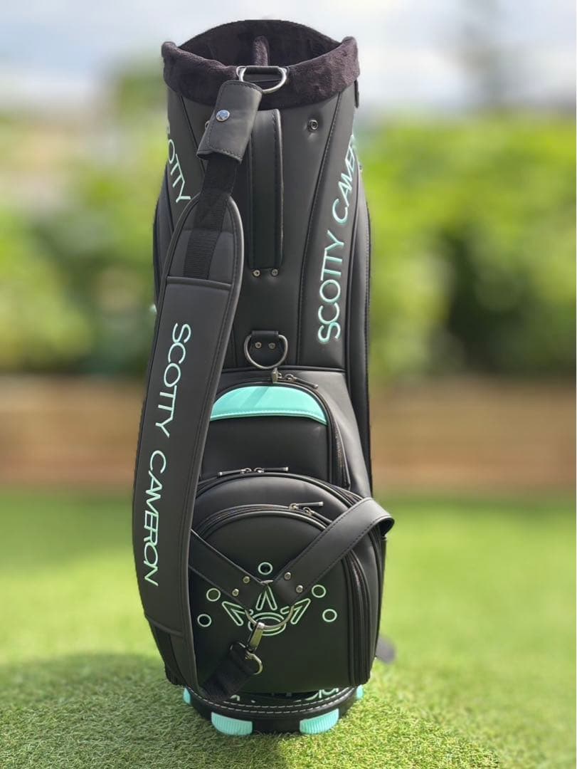 SCOTTY CAMERON キャディバッグ　ブラック×ティファニーブルー