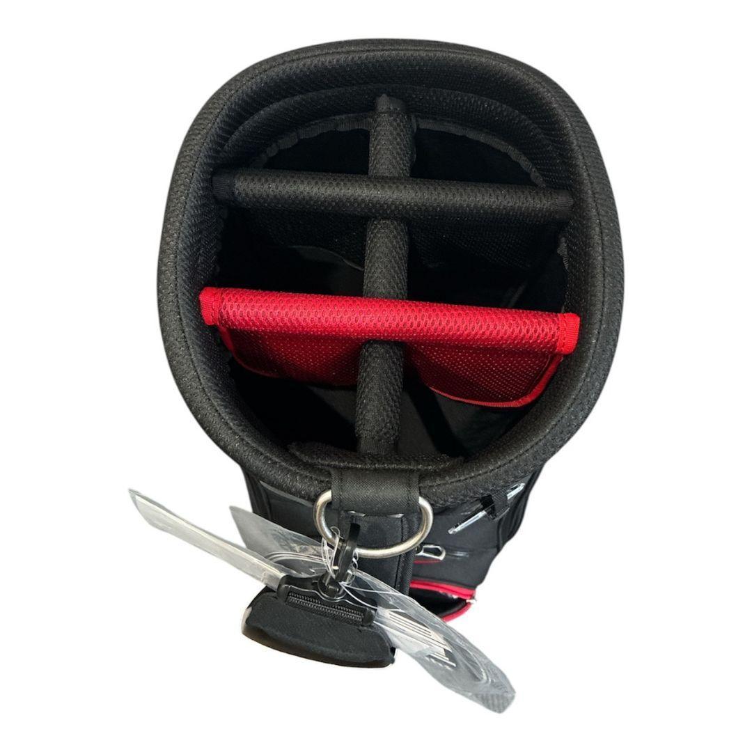 【新品】le coq sportif GOLF ゴルフバッグ 9.0型　黒×赤