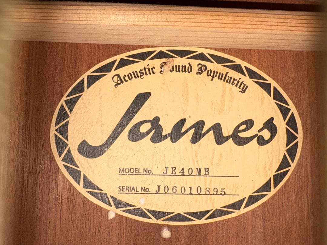 James エレアコギター　JE40MB ストラップ付き良品1919-02-1
