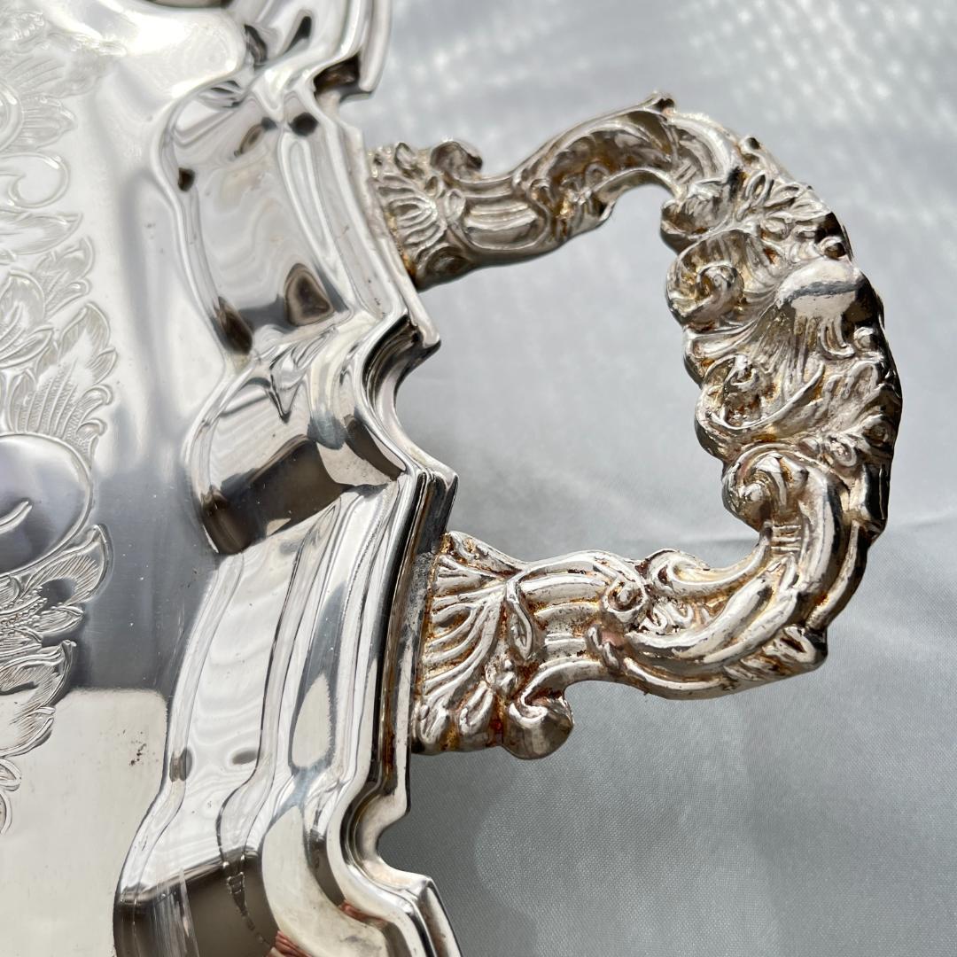 【KENT】ギャラリートレー　59cm 特大 ハンドル 装飾フット