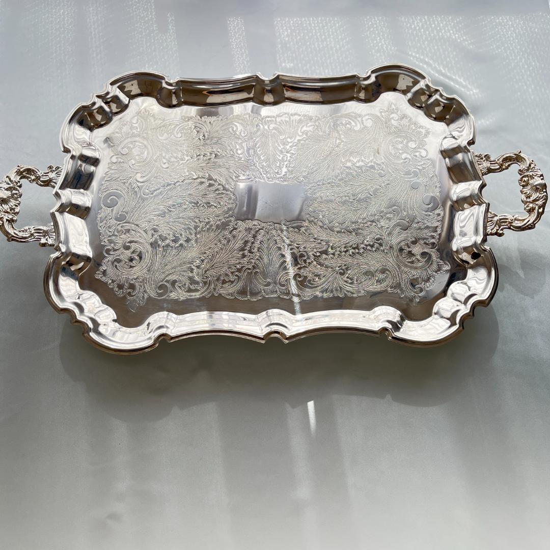 【KENT】ギャラリートレー　59cm 特大 ハンドル 装飾フット