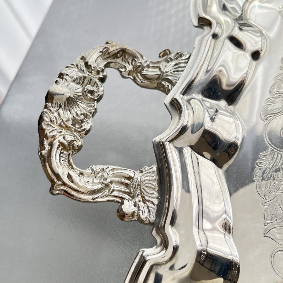 【KENT】ギャラリートレー　59cm 特大 ハンドル 装飾フット