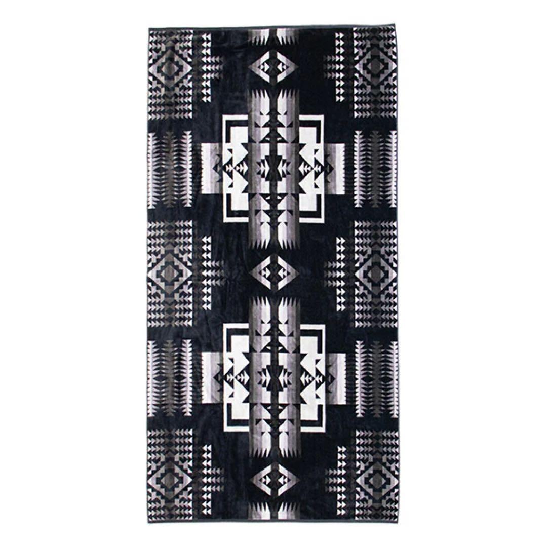 ペンドルトン ジャガードバスタオルオーバーサイズ チーフジョセフブラック