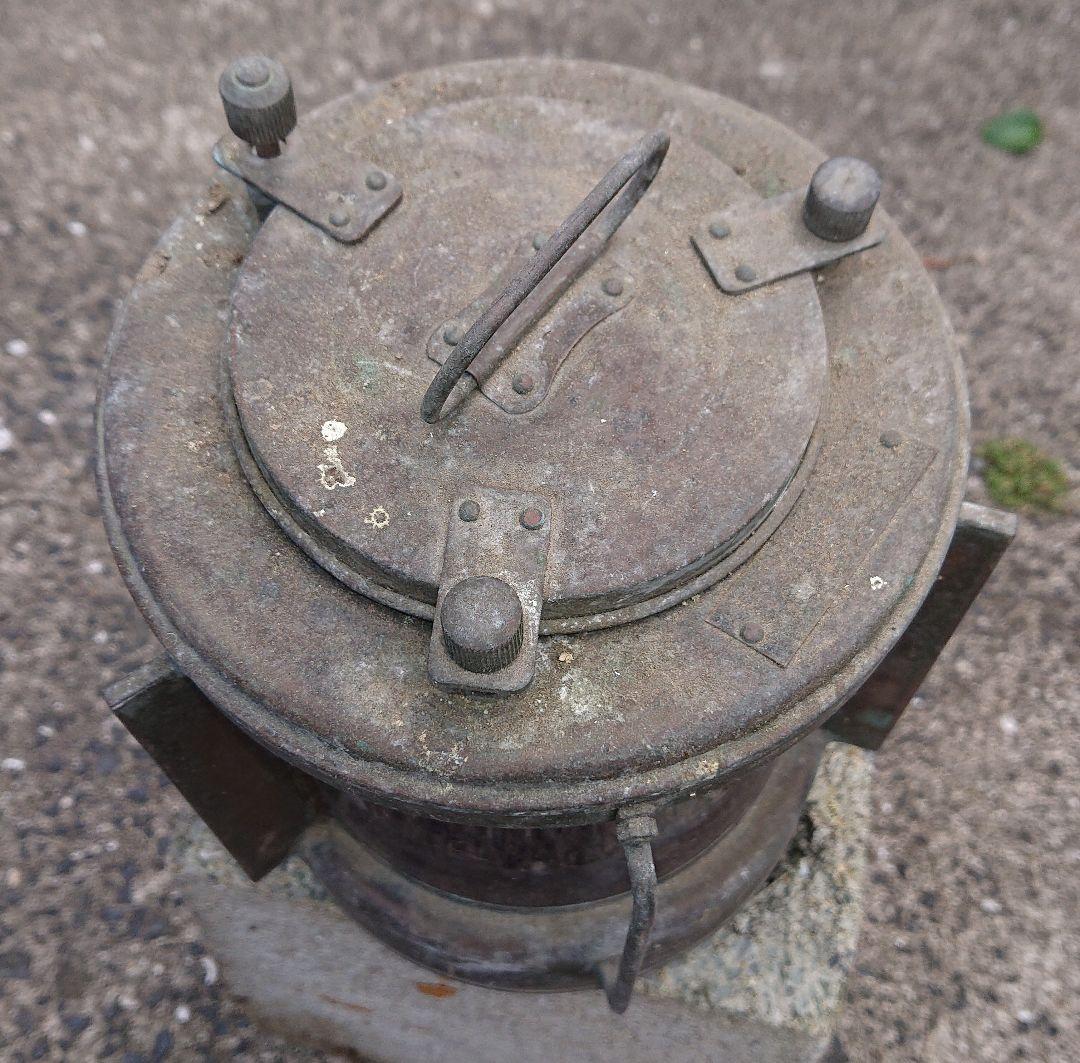 珍品！昭和初期の頃 船舶用方向灯゛赤゛お店のアンティークインテリアにいかがですか