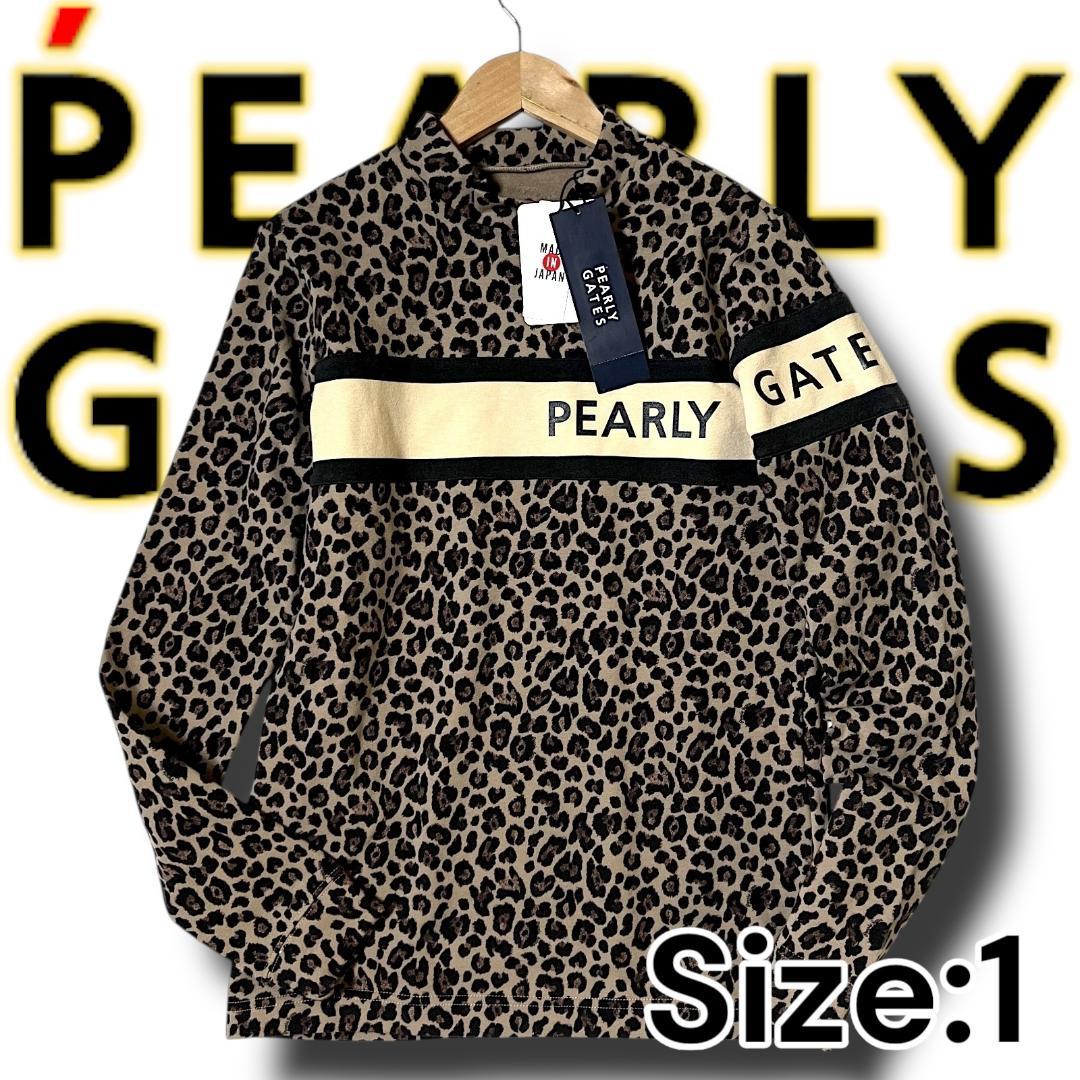 1 パーリーゲイツ 定価2万 日本製 レオパードモックネック ハイネック シャツ