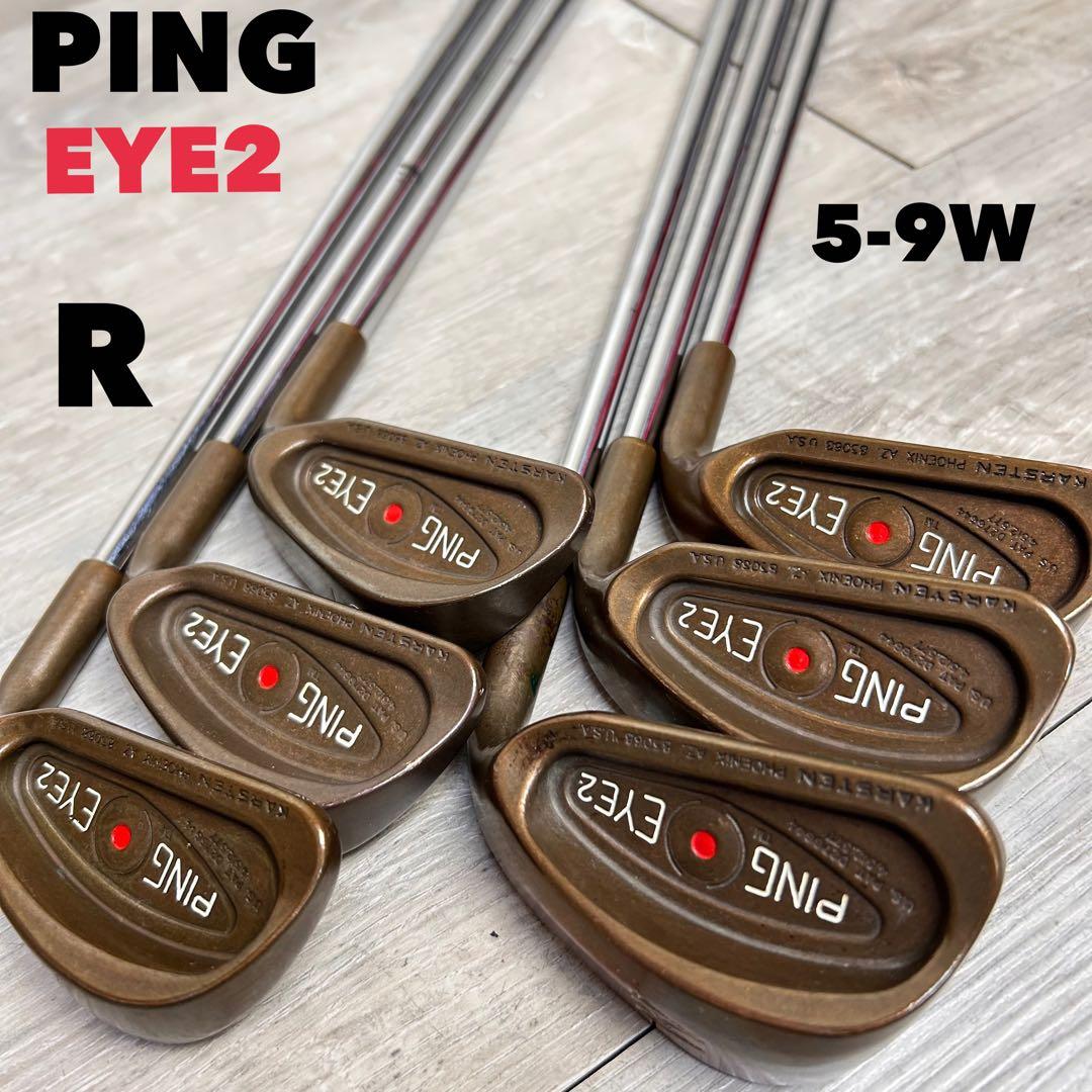 【メンズ右】ピン EYE2 アイアンセット 5-9W R ベリリウムカッパー　赤