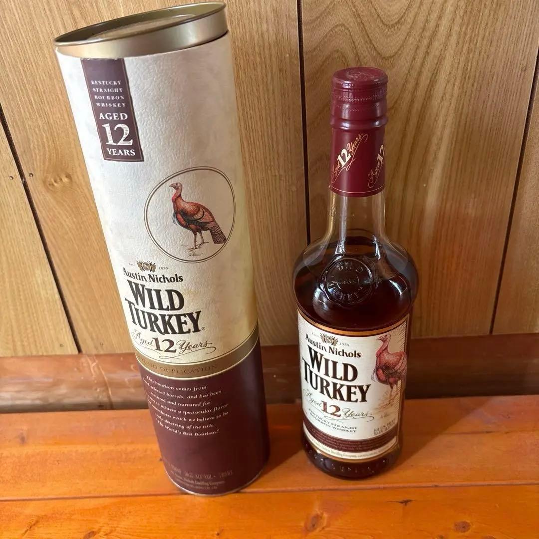 【希少 未開栓】ワイルドターキー12年 バーボンウイスキー 箱あり 旧ボトル