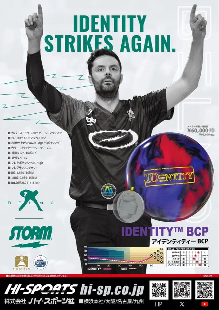 送料込み【新品】アイデンティティーBCP　ストーム　15ポンド2オンス 2