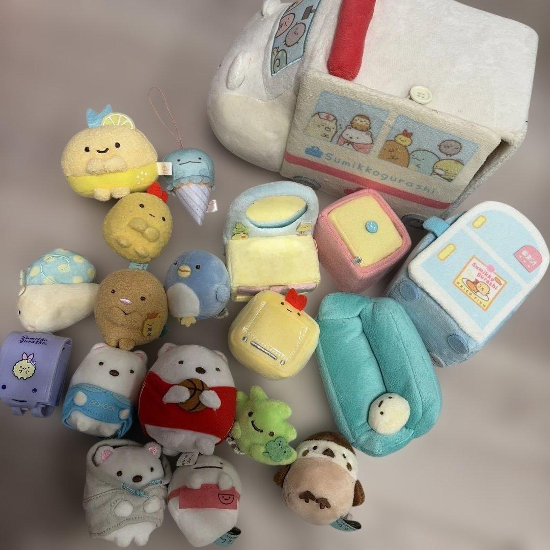 すみっコぐらし　てのり　ぬいぐるみ　冷蔵庫　救急車　19点