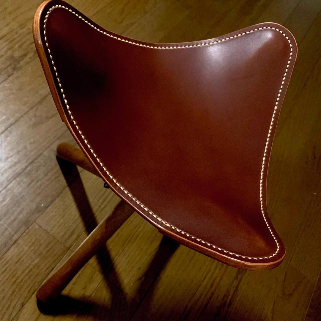 【焚き火チェア】エイジングヌメ basta_redskapet バーガンディー