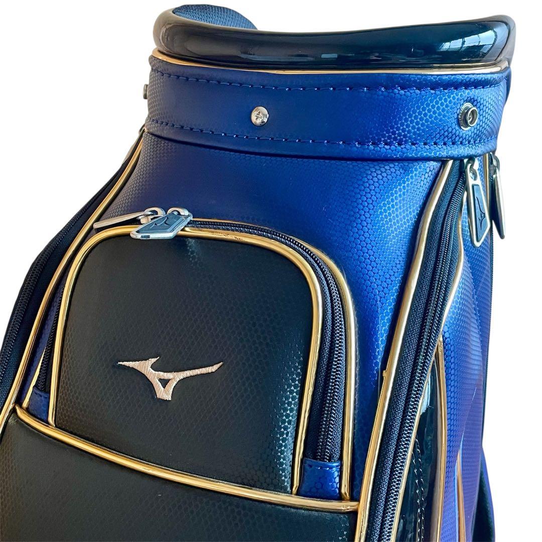 mizuno ミズノ ゴルフ キャディバッグ 9.5型【ブラック×ネイビー】