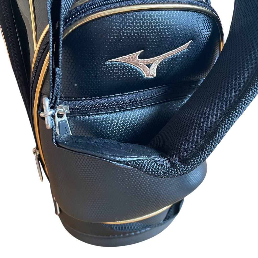 mizuno ミズノ ゴルフ キャディバッグ 9.5型【ブラック×ネイビー】
