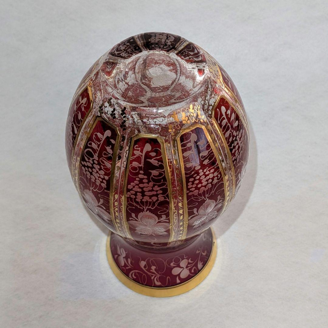 ゴージャス 豪華 クリスタル ガラス花瓶 中古品