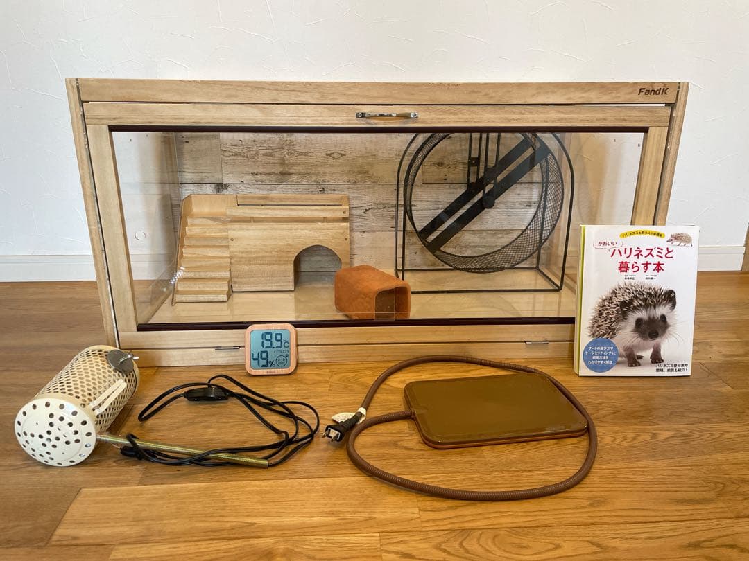 FandK 小動物 木製ケージ ハリネズミ