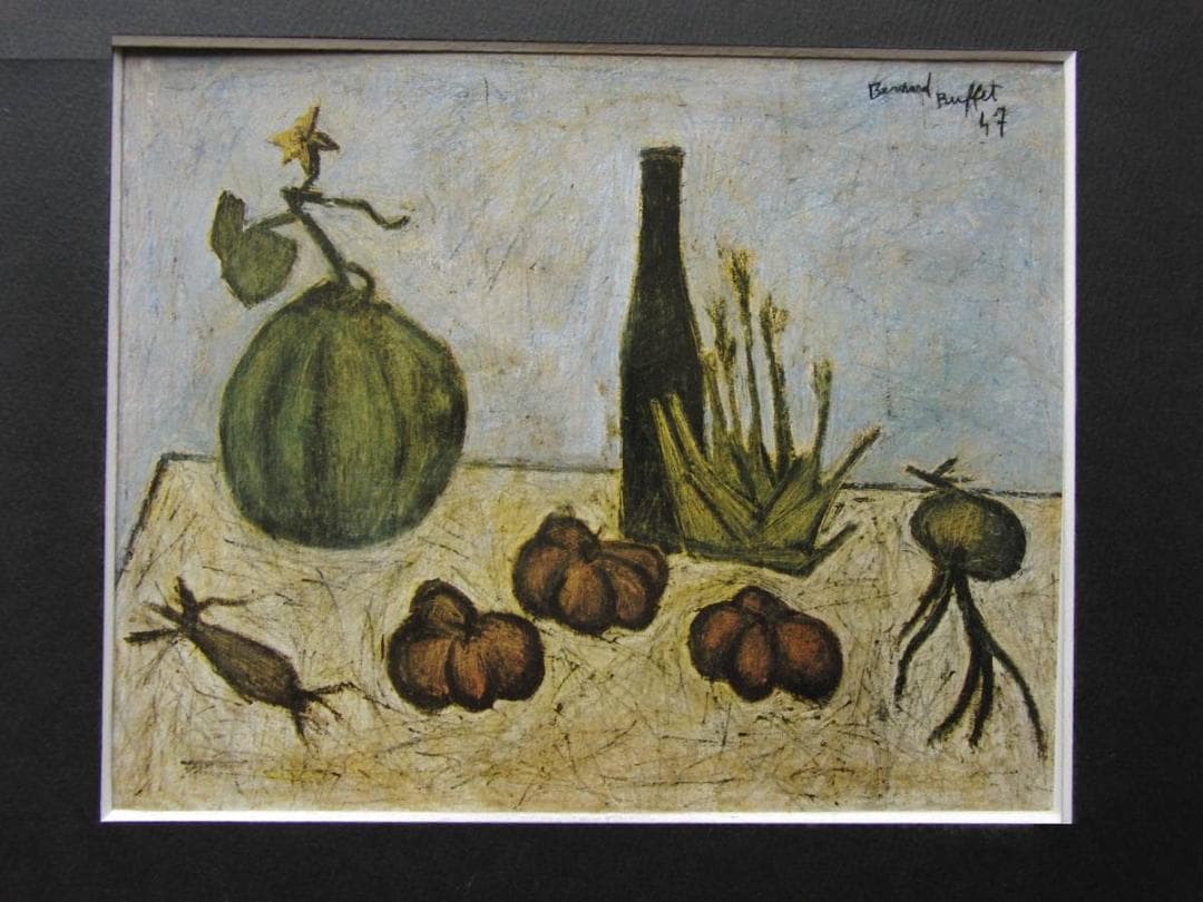 ベルナール・ビュッフェ、「Nature morte aux legumes」