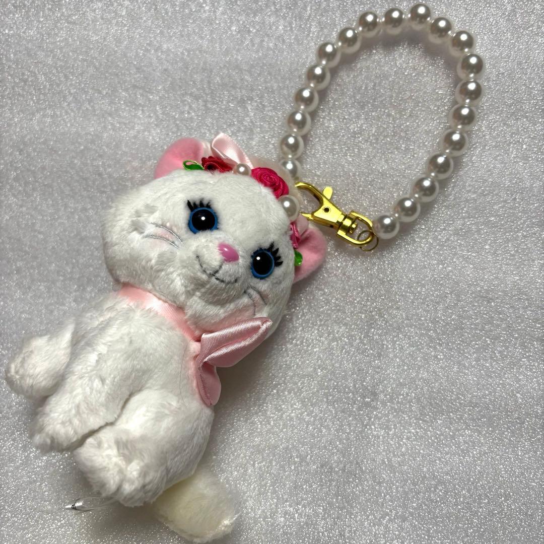 ディズニーストア マリー ぬいぐるみ キーチェーン おしゃれキャット マスコット