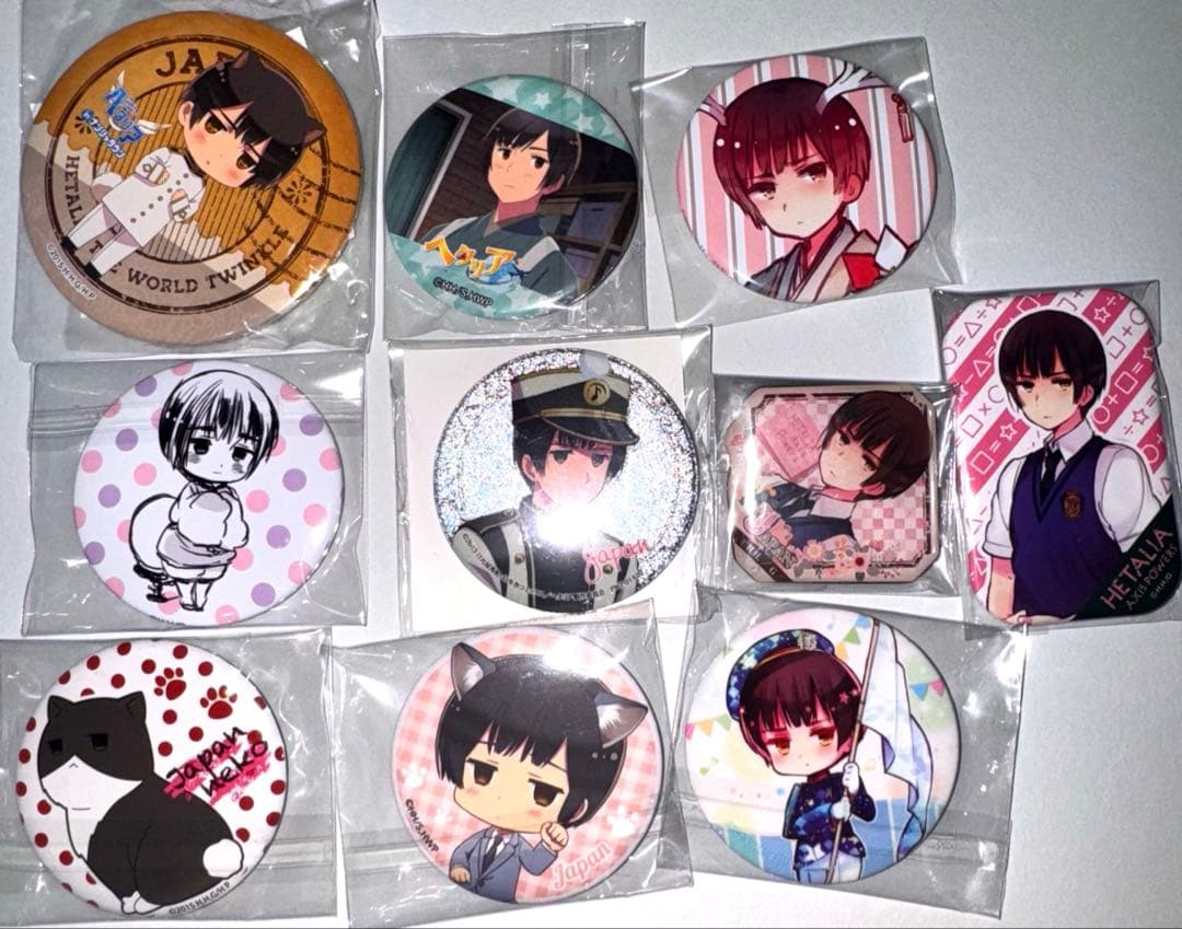 ヘタリア 日本 缶バッジセット