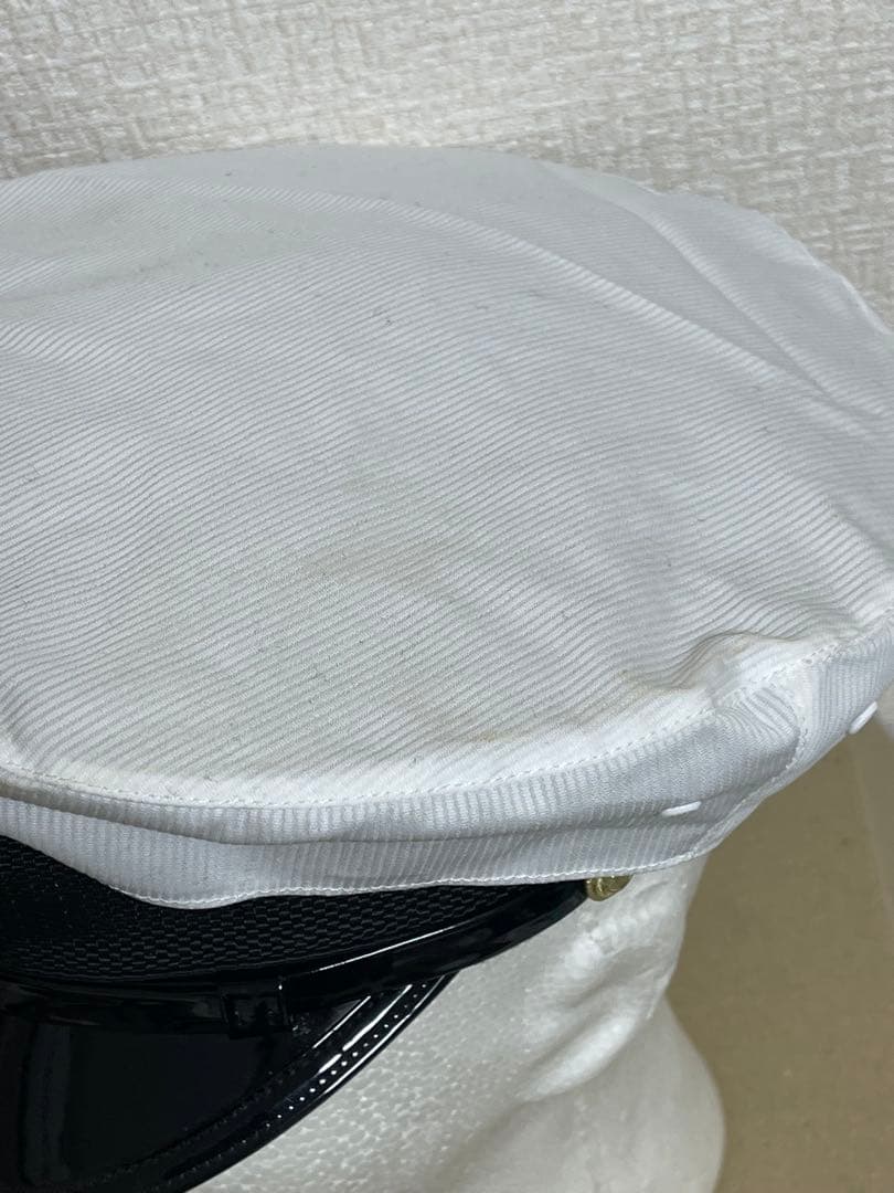 新*線様 大日本帝国海軍 士官軍帽 制帽 58cm 複製品 日覆付 日本軍 未使