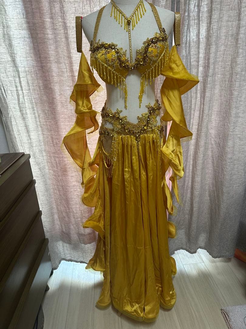 波　オーダー豪華衣装　新品　ベリーダンス　4点セット
