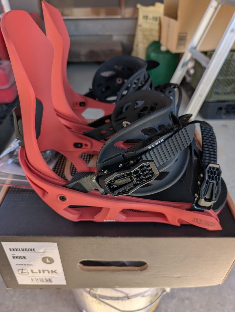 24-25 LINK EXCLUSIVE スノーボードビンディング L レッド
