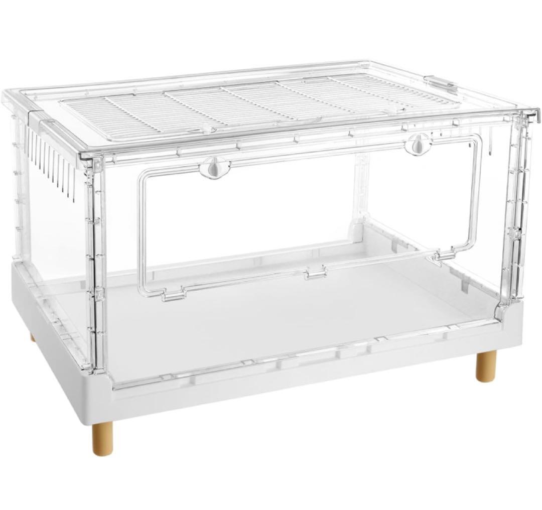 MCHNHUA 大型　透明ハムスターケージ　折りたたみ式　アクリル