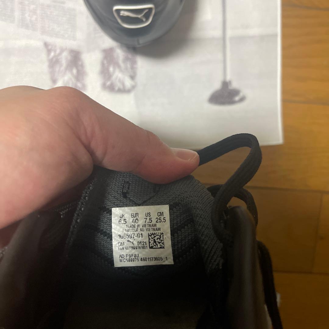 【美品】プーマキング プラチナム21 HG/AG ブラック 25.5cm